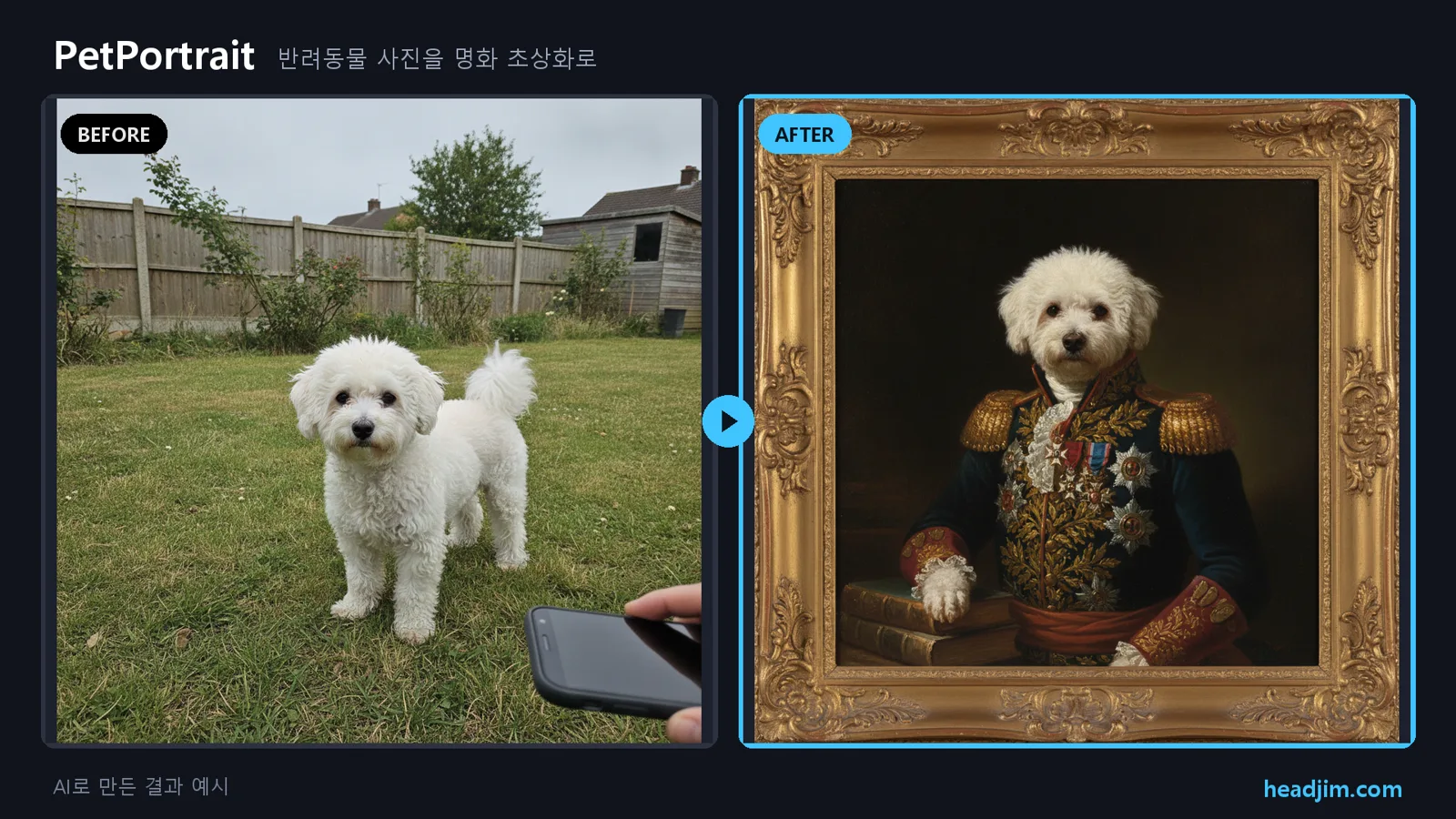 PetPortrait before/after