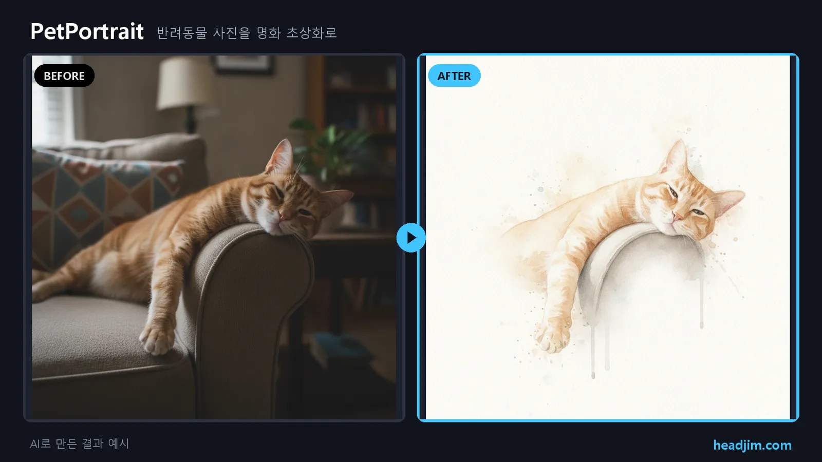 PetPortrait before/after