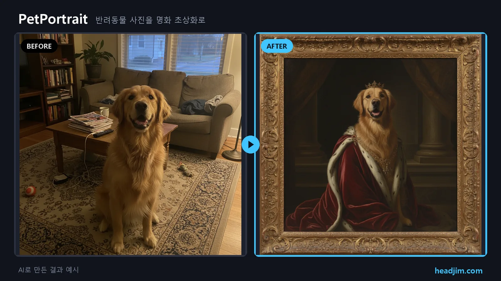 PetPortrait before/after
